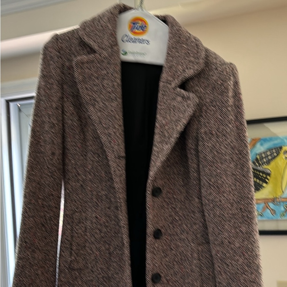 Size XS pink and black express dress coat